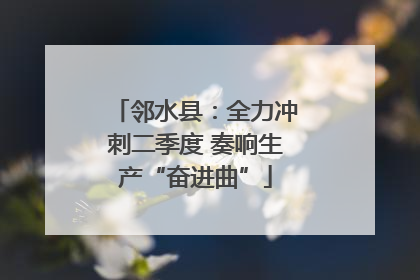 邻水县：全力冲刺二季度 奏响生产“奋进曲”