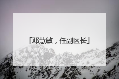 邓慧敏，任副区长