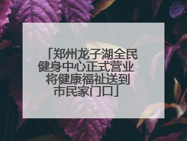 郑州龙子湖全民健身中心正式营业 将健康福祉送到市民家门口