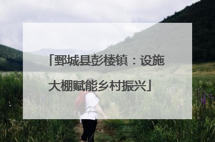 鄄城县彭楼镇：设施大棚赋能乡村振兴