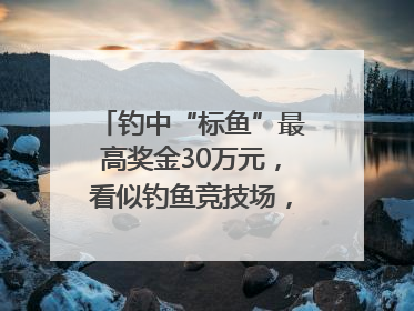 钓中“标鱼”最高奖金30万元，看似钓鱼竞技场，实则以高额“回报”作“饵”……｜今晚九点半