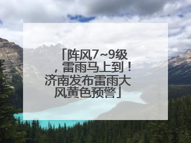 阵风7~9级，雷雨马上到！济南发布雷雨大风黄色预警
