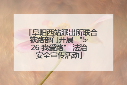 阜阳西站派出所联合铁路部门开展 “5·26 我爱路” 法治安全宣传活动