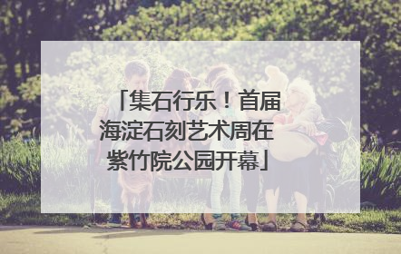 集石行乐！首届海淀石刻艺术周在紫竹院公园开幕