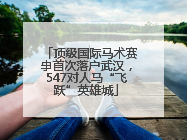 顶级国际马术赛事首次落户武汉，547对人马“飞跃”英雄城