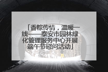 香粽传情，温暖一线——泰安市园林绿化管理服务中心开展端午节慰问活动