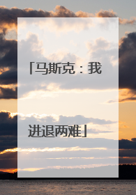 马斯克：我进退两难