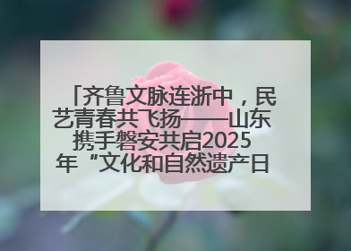 齐鲁文脉连浙中，民艺青春共飞扬——山东携手磐安共启2025年“文化和自然遗产日”系列活动