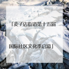 麦子店街道第十五届国际社区文化季启幕
