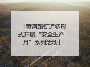 黄河路街道多形式开展“安全生产月”系列活动
