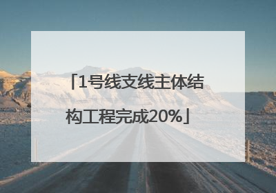 1号线支线主体结构工程完成20%