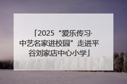 2025“爱乐传习·中艺名家进校园”走进平谷刘家店中心小学