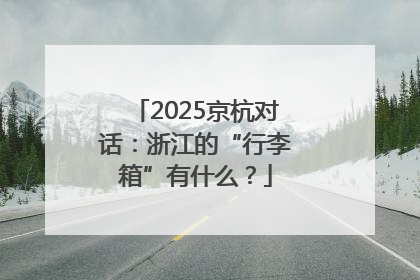 2025京杭对话：浙江的“行李箱”有什么？