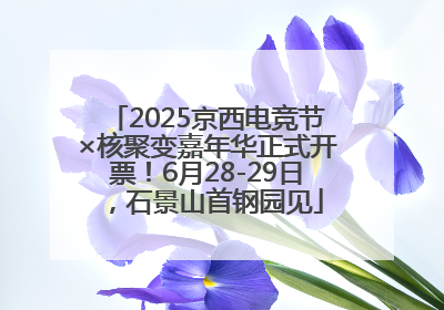 2025京西电竞节×核聚变嘉年华正式开票！6月28-29日，石景山首钢园见