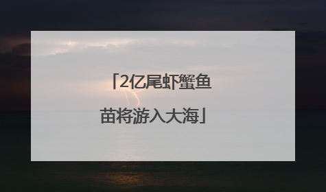 2亿尾虾蟹鱼苗将游入大海