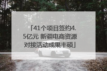 41个项目签约4.5亿元 新疆电商资源对接活动成果丰硕