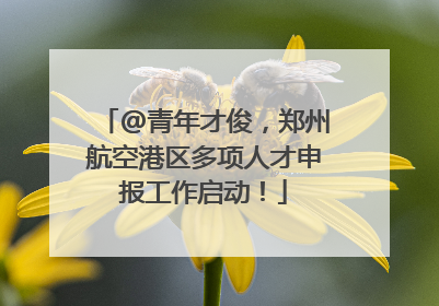 @青年才俊，郑州航空港区多项人才申报工作启动！