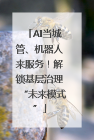 AI当城管、机器人来服务！解锁基层治理“未来模式”