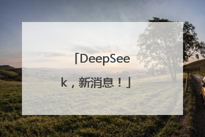 DeepSeek，新消息！
